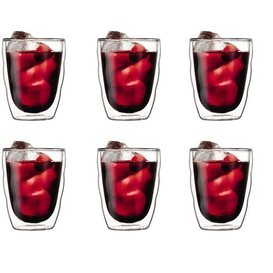 Set of 6 thermo glasses - BODUM - Pilatus - Double wall - 0.35 l - Transparent