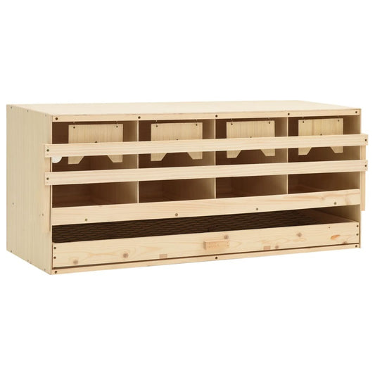 Chicken Laying Nest 4 Compartments 41.7"x15.7"x17.7" Solid Pine Wood