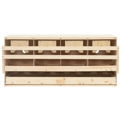 Chicken Laying Nest 4 Compartments 41.7"x15.7"x17.7" Solid Pine Wood