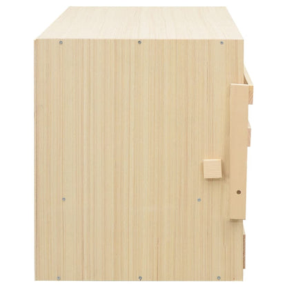 Chicken Laying Nest 4 Compartments 41.7"x15.7"x17.7" Solid Pine Wood