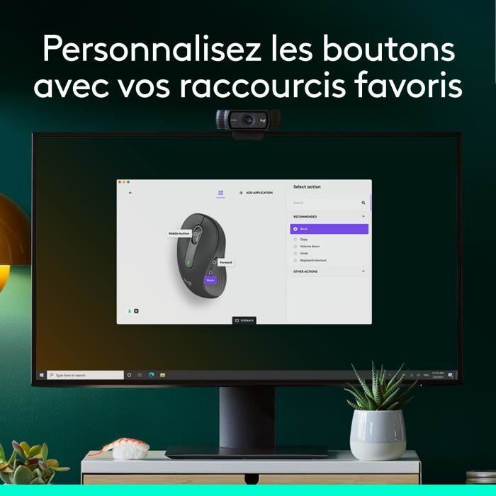Logitech Signature M650 L Wireless Mouse - Left - For Large Hands, Silent, Bluetooth, Programmable Buttons - Graphite