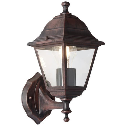 Brilliant rising exterior wall lamp nissie rust e27 1x60w