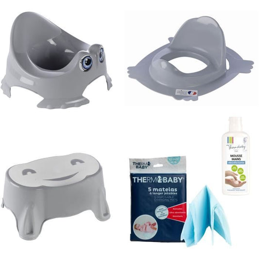 Baby jar + WC reducer + non -slip step + disposable changing mattress + disinfectant foam