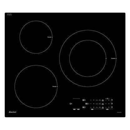 Induction hob - Sauter - 3 zones - 7200 W - L60 x D52 cm - Glass Revetement - Black - SPI6300