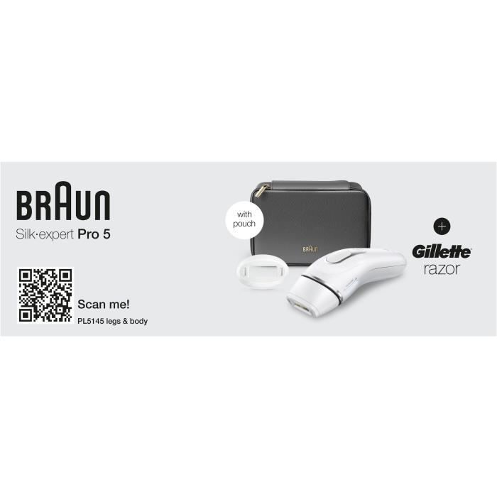 Pulsed light epilator - BRAUN - IPL PL5145 - White, green and black