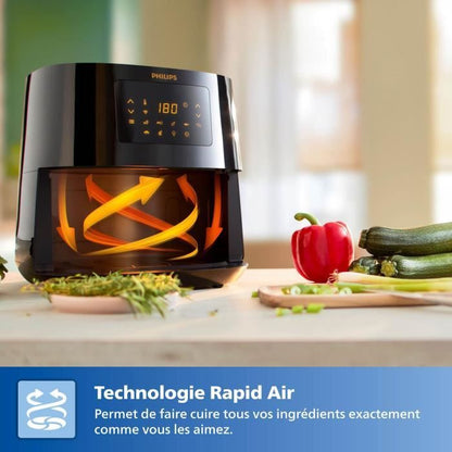 PHILIPS - Deep Fryer 1.2 kg - 2000W - Essential Connected Airfryer XL - dark slate - HD9280.60