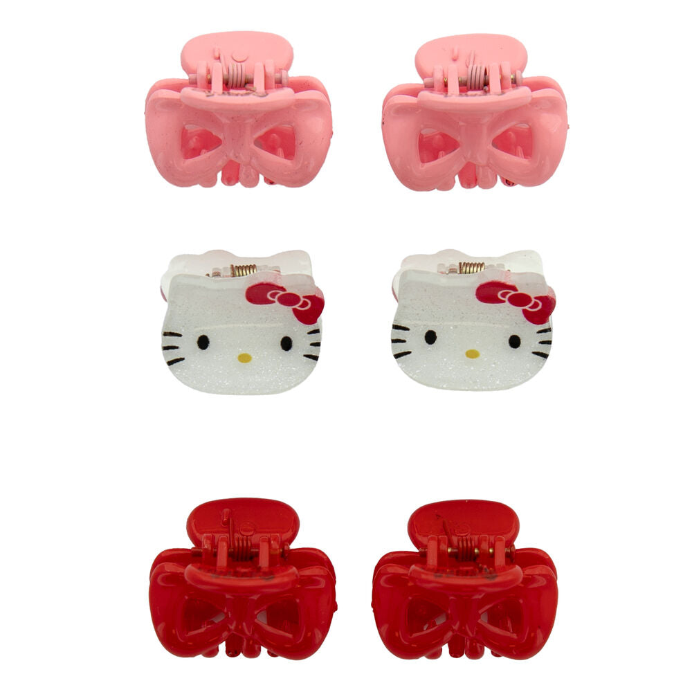 Hello Kitty 6 Mini Hair clips pack