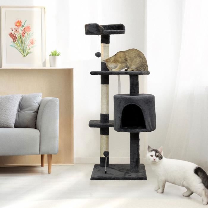 Jasper cat tree - 40 x 40 x 114 cm - gray