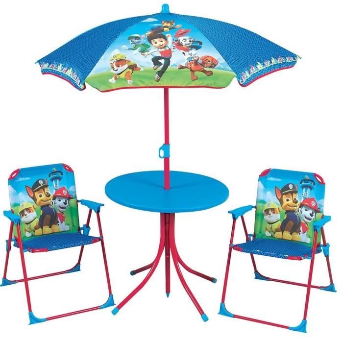 Fun House Pat Patrol garden furniture consisting of a table, 2 folding chairs and a parasol for child
