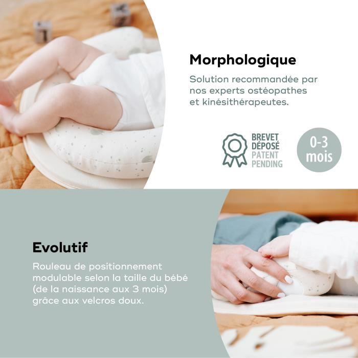 BABYMOOV Cosydream newborn reducer, morphological support, thermo-regulating fabric, fresh ecru