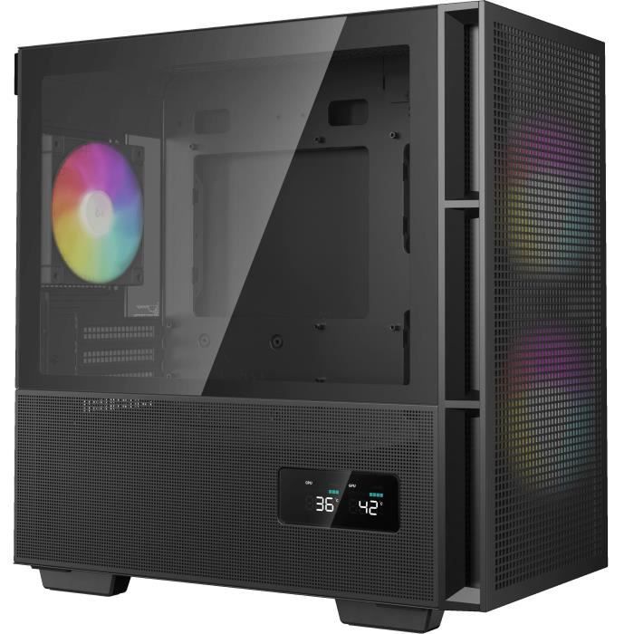 PC Case - DEEPCOOL - CH360 Digital - Without power supply - Mini tower - M-ATX format - Black