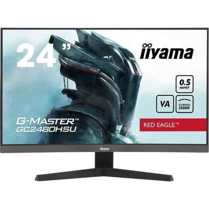 Curved PC Gaming screen - IIYAMA - G-MASTER RED EAGLE GCB2480HSU-B1 - 24 - VA Curved - FHD - 0.5 ms - 180Hz