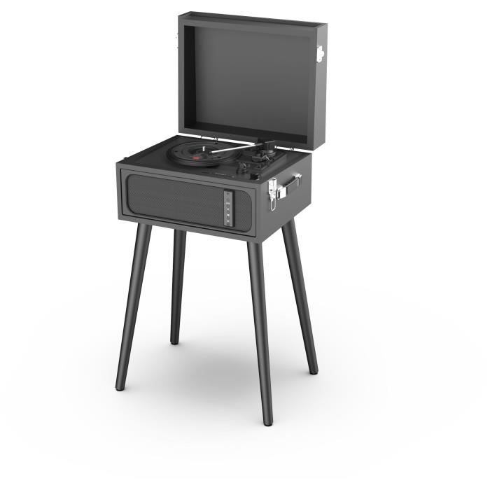 RYGHT ALTO Vinyl Turntable on Feet - Black - Integrated Bluetooth Speaker