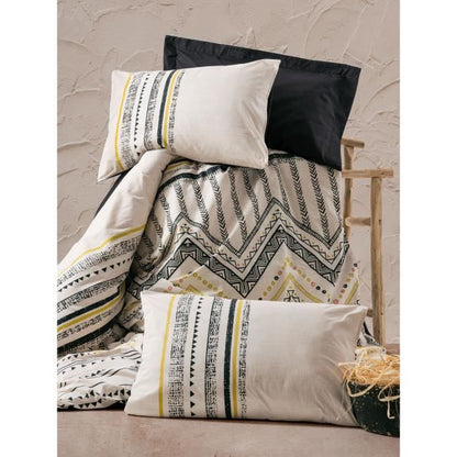Bedding set - 1 duvet cover 220 x 240 cm + 2 pillowcases 60 x 60 cm - 100% cotton - White