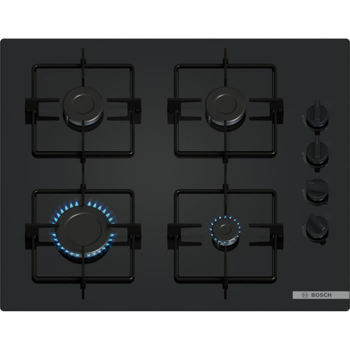 Gas hob - BOSCH Series 2 - 4 burners - 52 x 59 x 5.4 cm - POP6B6K30 - Black