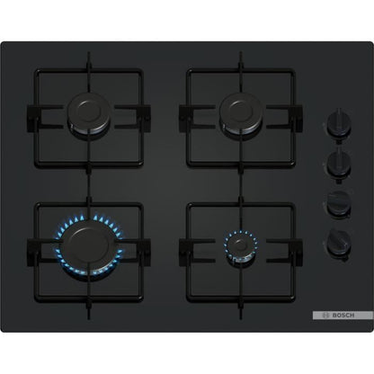 Gas hob - BOSCH Series 2 - 4 burners - 52 x 59 x 5.4 cm - POP6B6K30 - Black