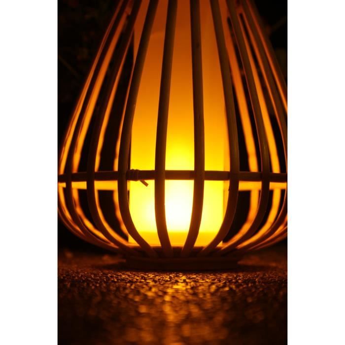 Bamboo solar lamp - Marta - Beige