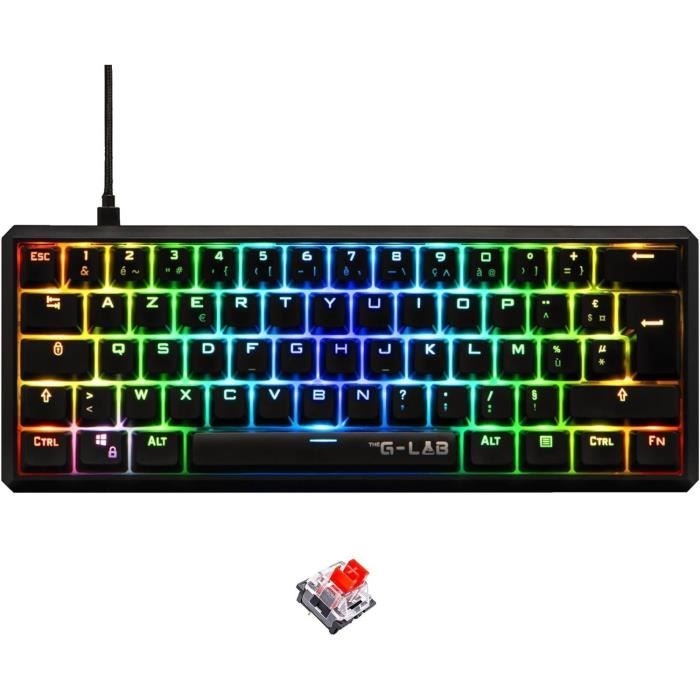 Mechanical Gaming Keyboard - THE G-LAB - KEYZ TALLIUM - Red