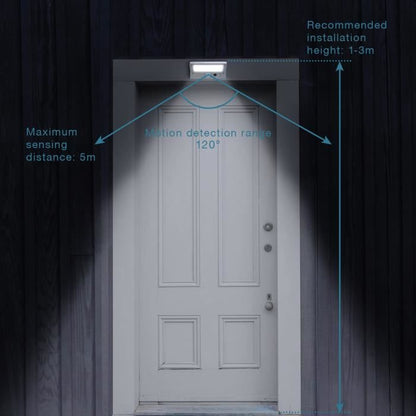 LUMISKY Outdoor waterproof solar wall spotlight with detector - 21 LEDs - 330 Lm - Swivel at 120 ° C