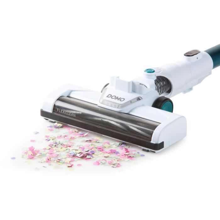 Domo do233SV - Wireless broom vacuum cleaner 2 -in -1 - 2 speeds - Cyclonic system - Autonomy 20min - Push tank 0.6l