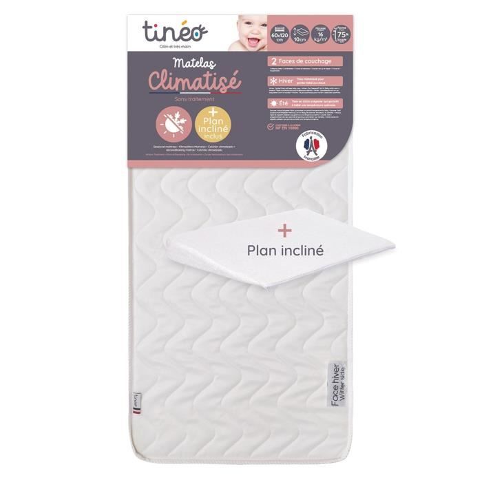 TINEO Air-conditioned mattress 60x120 cm + inclined plane 15 ° (set)