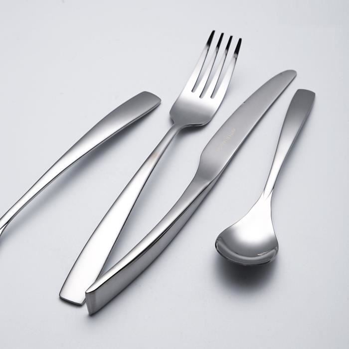 Cutlery set - ARTHUR MARTIN - AM3630 - 24 pieces - Stainless steel - Satin finish