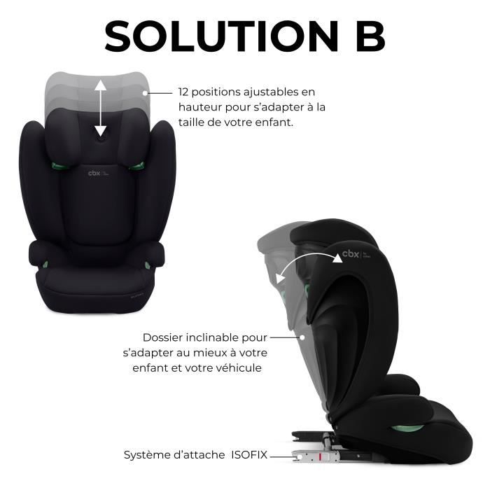 AUTO SEP SOLUTION B I -FIX Volcano Black Cybex - Group 2/3 - Black