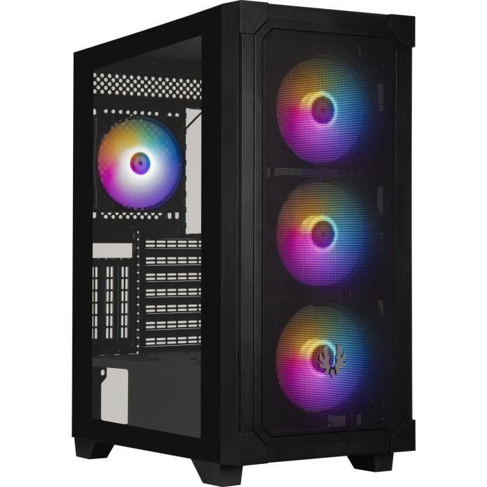 PC case - BITFENIX - Graph ARGB - Mid tower - ATX - Black - 4 A-RGB fans