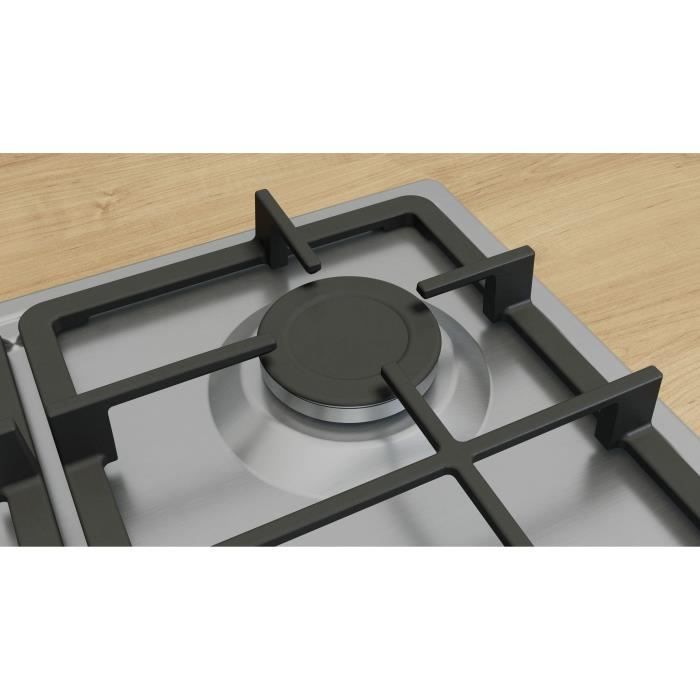 Gas hob - BOSCH Series 4 - 4 burners - 52 x 58.2 x 4.5 cm - PGP6B5K90 - Stainless steel