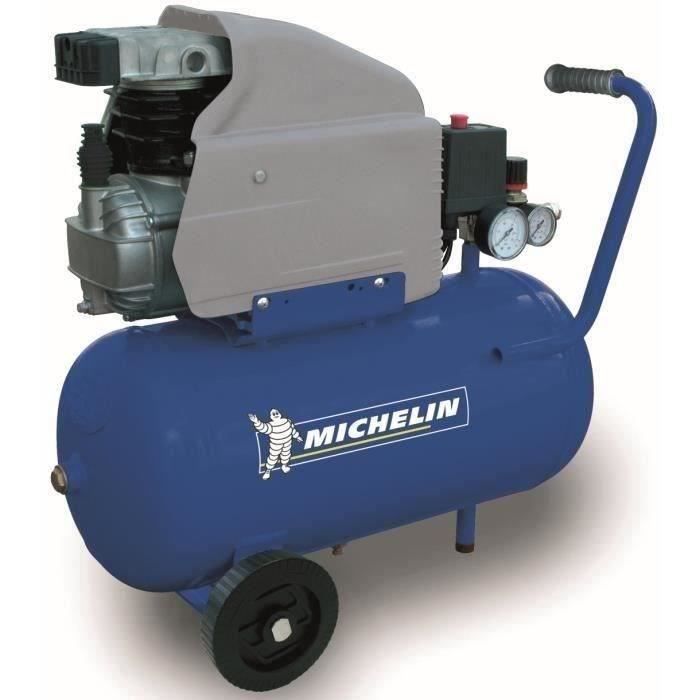 MICHELIN MB24 Compressor with Tank 24 Liters 2 HP 8 bars + Kit of inflation