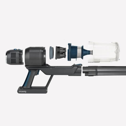 Hkoenig PowerFlex+ UPX26 - 2 in 1 wireless 220W broom vacuum cleaner - Foldable - Autonomous up to 40 min - Light - 3 Powers