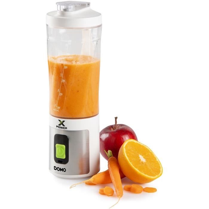 Cordless portable blender - DOMO - DO752BL - XPOWER - 120 W - 600 ml - White