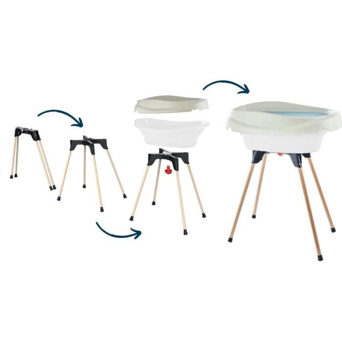 THERMOBABY Pack changing table Bathtub and VASCO stand - White