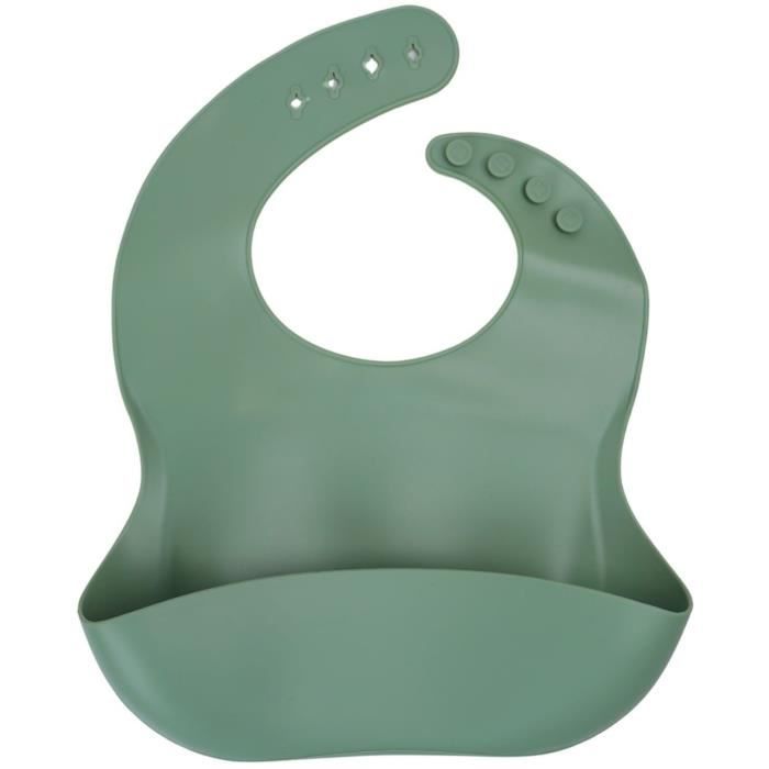 SET OF 2 SILICONE BIBS 1 CACTUS GREEN + 1 PEACH