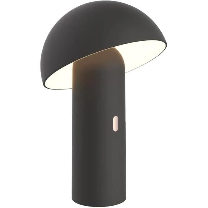 Cordless table lamp - LUMISKY - TOD BLACK - H28 cm - Adjustable head - Warm white LED