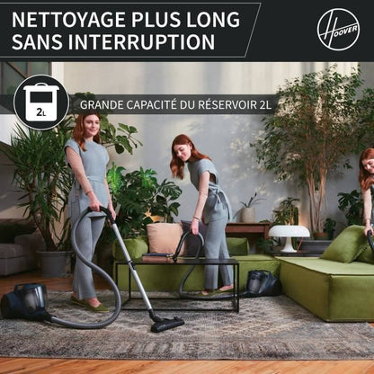Bagless cylinder vacuum cleaner - HOOVER - HP110HM - 700 W - 78 dBA - 2 L - Blue