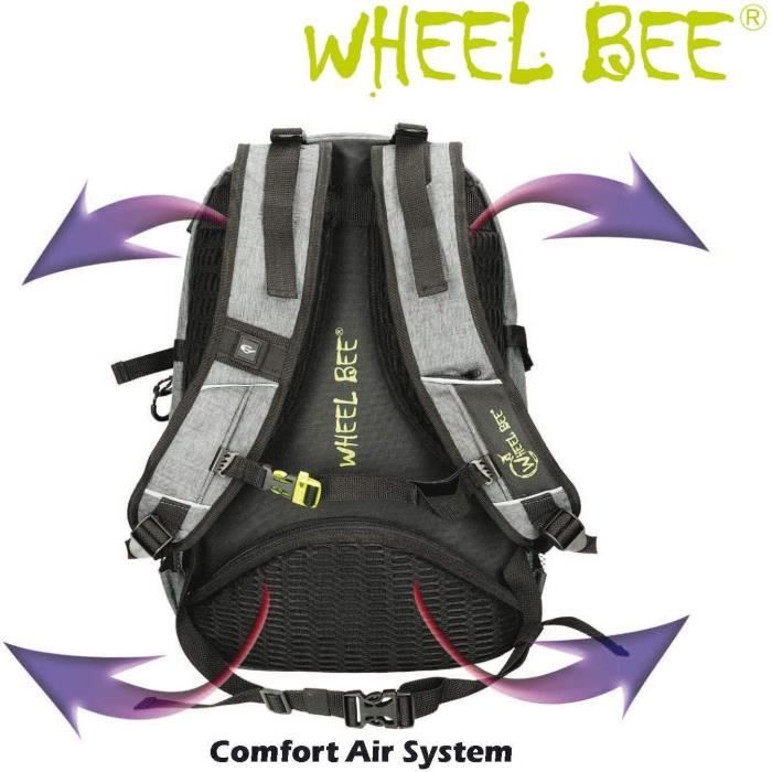 Wheel Bee Revolution Kids Backpack, 46 cm, 30 liters, Grey - 950022