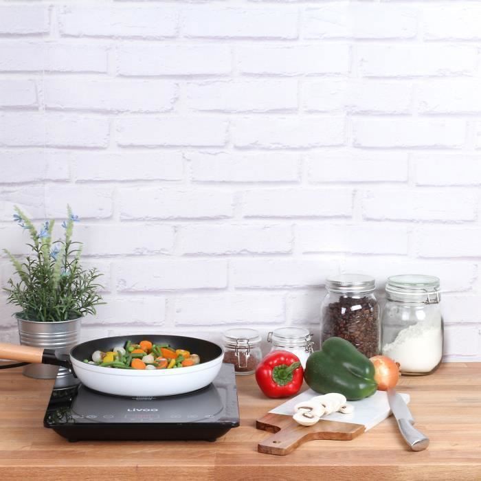 LIVOO DOC236 Double induction hob - 22cm - from 60 ° to 240 ° - Black