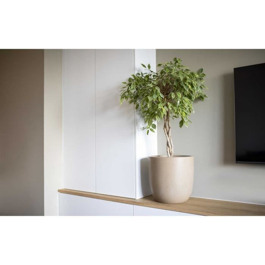 Ball flower pot - CAPI EUROPE - WASTE SMOOTH NL - 35 x 34 cm - Beige terrazzo