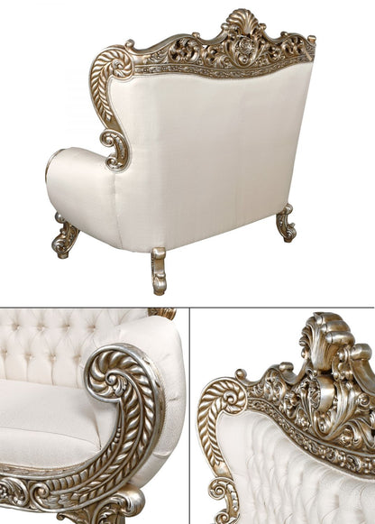 Platine Palatial Hand Carved Parlor Sofa