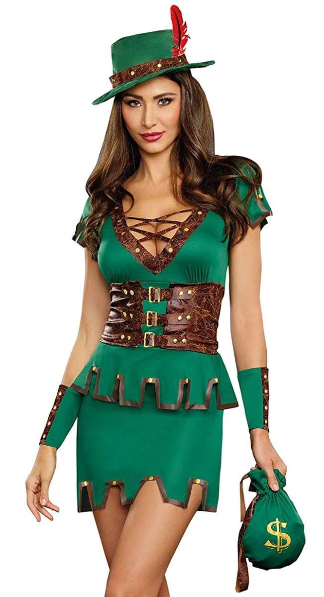 Robbin' Da Hood Women's Costume - Green - Large