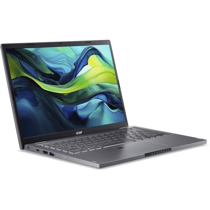 ACER Aspire A14-51M-51KY Laptop PC - Without Windows - 14'' WUXGA IPS - Intel Core 5 120U - Intel Iris Xe - 16GB RAM - 1TB SSD - AZERTY