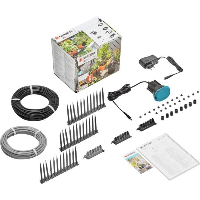 Gardena Automatic Holiday Waterproof-Complete watering kit-Max 36 plant capacity-Programmable-(1265-20)