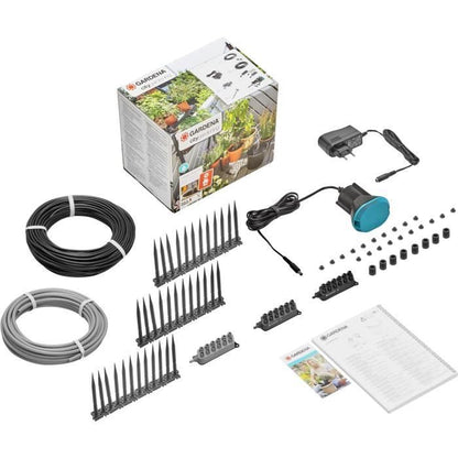 Gardena Automatic Holiday Waterproof-Complete watering kit-Max 36 plant capacity-Programmable-(1265-20)