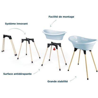 Thermobaby Vasco Thermobaby 5 in 1 blue flower bathtub - Made in France