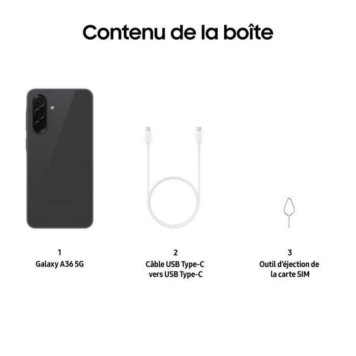 Smartphone Samsung Galaxy A36 6.7 5G Nano SIM 128 GB Black