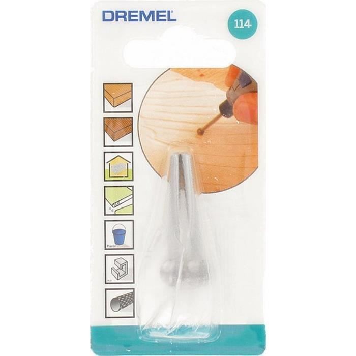 Set of 2 high speed strawberries Dremel 114 (in steel, round end, diameter 7.8mm to sculpt and engrave)
