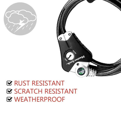 MASTER LOCK Patented anti-theft cable adjustable from 30 cm to 1.8 m