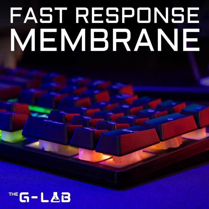 Gaming Keyboard - RGB Membrane - THE G-LAB - KEYZ-CAESIUM/FR - FR Layout - 12 shortcuts - 19 anti-ghosting keys