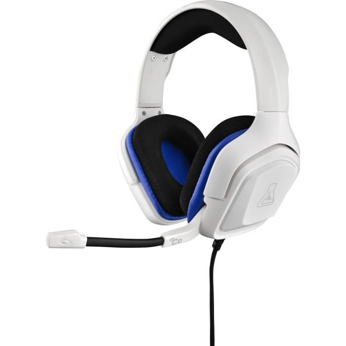 THE G-LAB Korp Cobalt Gaming Headset Compatible with PC, PS4, Xbox One - White